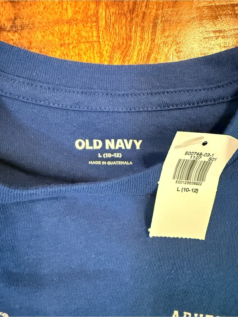 Boys Old Navy Blue Long-Sleeve Adventure Graphic Tee